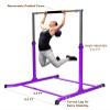 Pro-Gymnastics Expandable Gymnastics Training Bar Horizontal Kip Bar Height Adjustable 3 to 5 FT Use HD Curved Legs Professional Junior Gymnastic Training Cushioned High Bar Asymmetric Bar (Purple) view 2