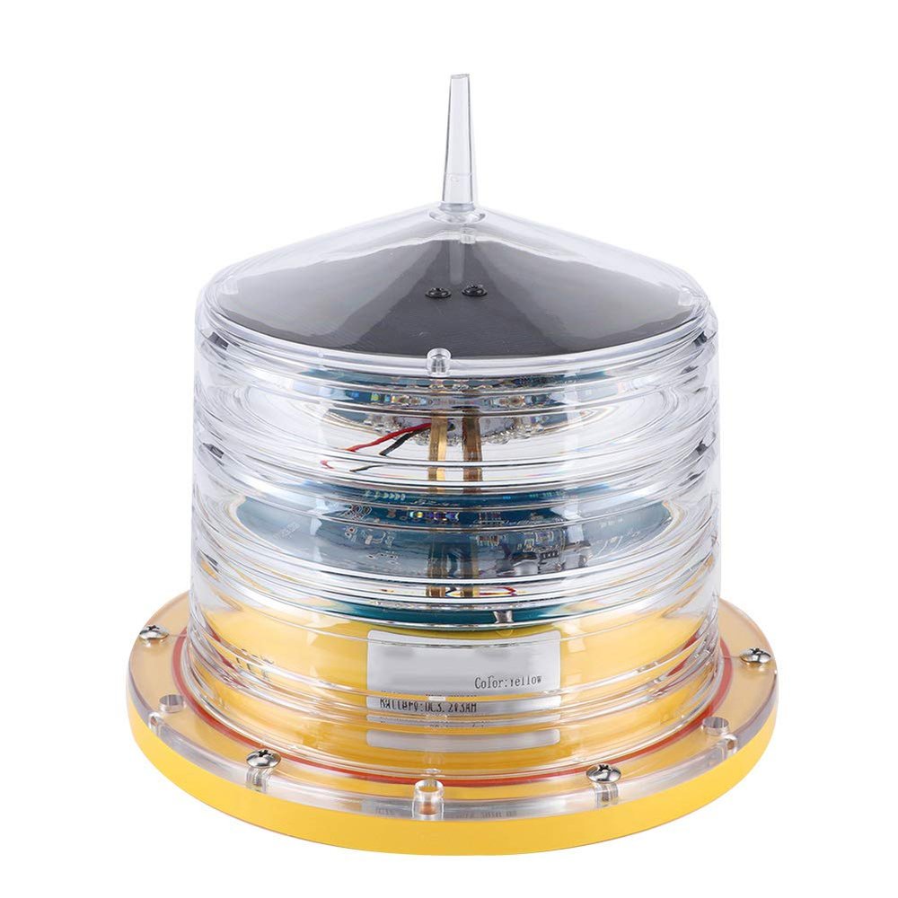 Boat Beacon Light, IP68 20LEDs Solar Marine Buoy Light Marine Beacon Light Waterproof Beacon Light Barge Safety Light