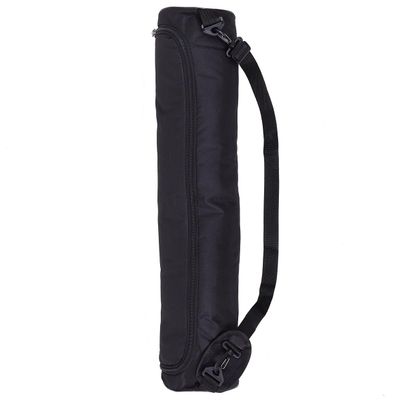 BESPORTBLE Canvas Tote Exercise Yoga Full-Zip Canvas Yoga Mat with Adjustable Shoulder Strap (Black)