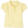 The Children's Place girls Uniform Ruffle Pique Polo Shirt, Pale Sun, XXL 16 US view 1