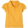 The Children's Place girls Uniform Pique Polo Shirt, Yellow Pencil, X-Large US view 1