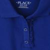The Children's Place girls Uniform Ruffle Pique Polo Shirt, Renew Blue, XXL 16 US view 3
