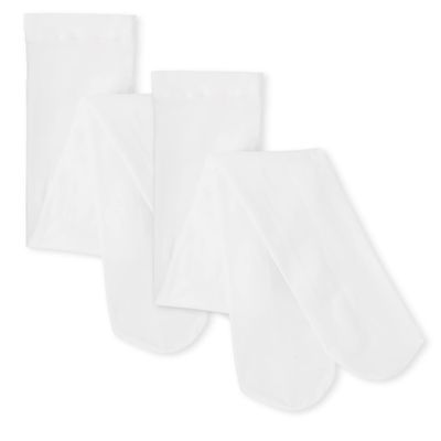 The Children's Place girls Tights, Pack of Two Hosiery, White, 16 US