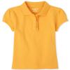 The Children's Place girls Uniform Ruffle Pique Polo Shirt, Yellow Pencil, L 10-12 plus view 1