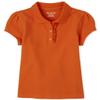 The Children's Place girls Uniform Ruffle Pique Polo Shirt, Flame Single, 10-12 Plus view 1