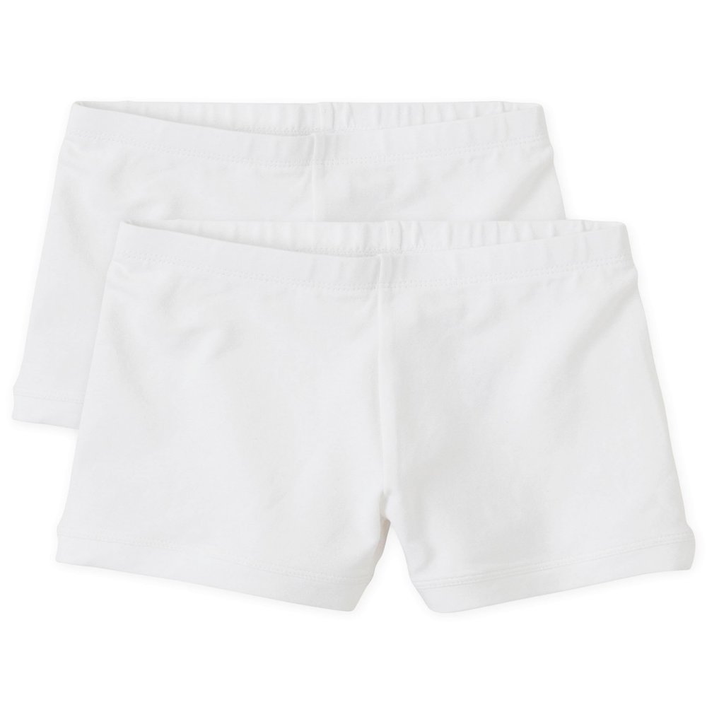 The Children's Place girls Basic Cartwheel Short Leggings, White, Large US