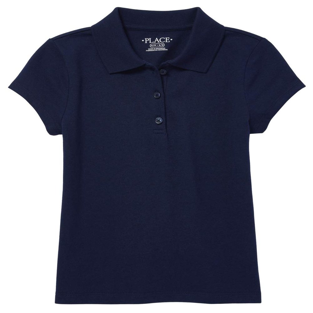 The Children's Place girls Uniform Soft Jersey Polo Shirt, Tidal, XXL 16 US
