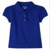 The Children's Place girls Uniform Ruffle Pique Polo Shirt, Renew Blue, M 7 8 US view 1