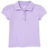The Children's Place girls Uniform Ruffle Pique Polo Shirt, Purple Prose, Small US view 1