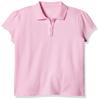 The Children's Place Girls Short Sleeve Ruffle Pique Polo Shirt, Sparkle Pink Single, Small US view 1