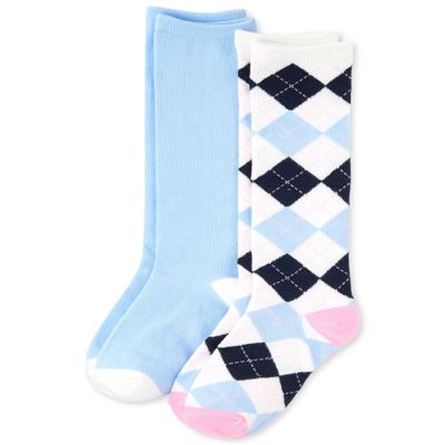 The Children's Place girls Socks, Pack of Two Casual Sock, Daybreak, M 1-2 US