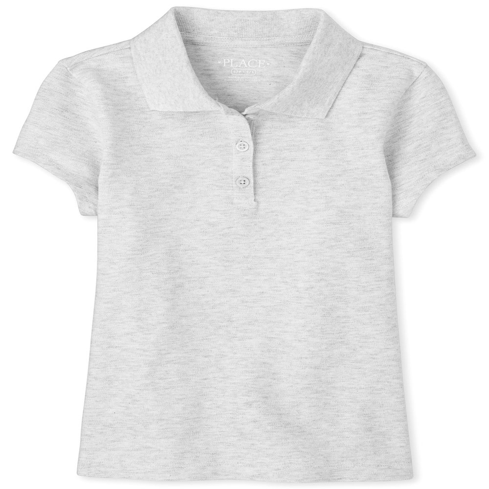 The Children's Place girls Uniform Pique Polo Shirt, Spruce Shade, X-Small US