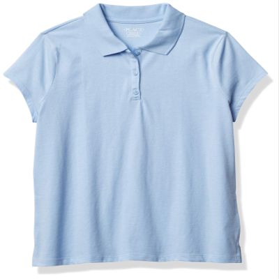 The Children's Place girls Uniform Soft Jersey Polo Shirt, Daybreak, L 10-12 plus
