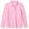 The Children's Place Girls Long Sleeve Ruffle Pique Polo Shirt, Sparkle Pink Single, XX-Large US view 1