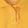 The Children's Place Baby Girls and Toddler Girls Short Sleeve Ruffle Pique Polo, Yellow Pencil, 5T view 2