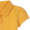 The Children's Place Baby Girls and Toddler Girls Short Sleeve Ruffle Pique Polo, Yellow Pencil, 5T view 3