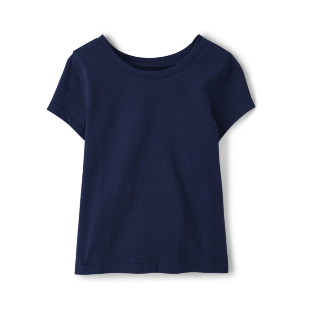 The Children's Place baby girls Short Sleeve Layering Tee T Shirt, Tidal, 5T US