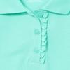 The Children's Place girls Uniform Ruffle Pique Polo Shirt, Seafrost, X-Small US view 2