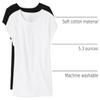 The Children's Place girls Short Sleeve Basic Layering T-shirt Shirt, Black/White 2 Pack, XX-Large US view 2