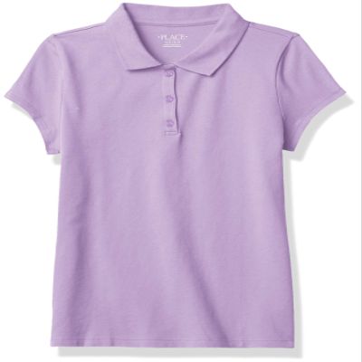 The Children's Place Baby Girls Uniform Pique Polo Shirt, Purple Prose, X-Large US