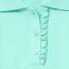 The Children's Place Girls' Uniform Long Sleeve Ruffle Pique Polo, Seafrost Single, X-Large view 2