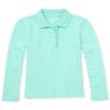 The Children's Place girls Long Sleeve Ruffle Polo Shirt, Seafrost, L 10 12 US view 1