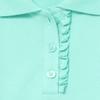 The Children's Place girls Long Sleeve Ruffle Polo Shirt, Seafrost, L 10 12 US view 2