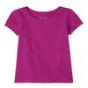 The Children's Place Baby Toddler Girls Short Sleeve Basic Layering T-Shirt, Aurora Pink Single, 12-18 Months view 1