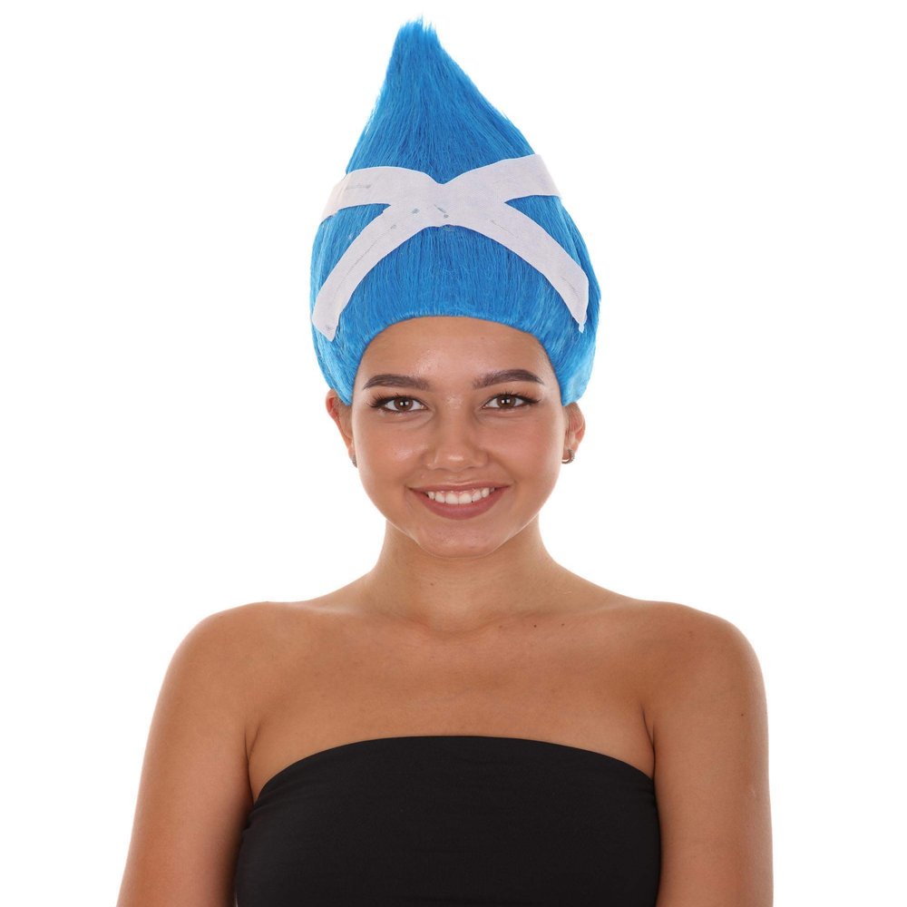 Adult Women's Scotland Flag Troll Wig, Perfect for Halloween, Flame-retardant Synthetic Fiber