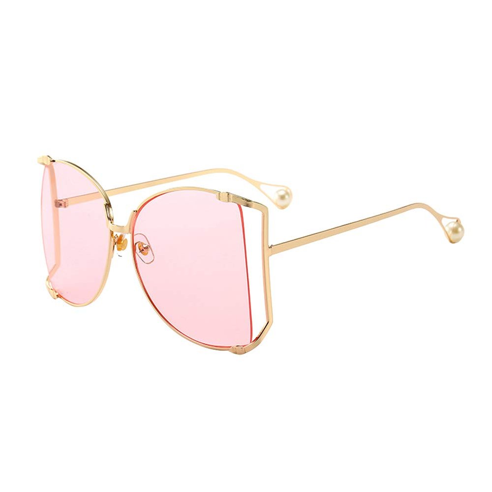 KESYOO Fashion Metal Sunglasses for Women Decorative Party Eyewear Transparent Lenses Lightweight and Sturdy Design for Outdoor Activities and Stylish Looks