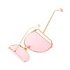 KESYOO Fashion Metal Sunglasses for Women Decorative Party Eyewear Transparent Lenses Lightweight and Sturdy Design for Outdoor Activities and Stylish Looks view 2