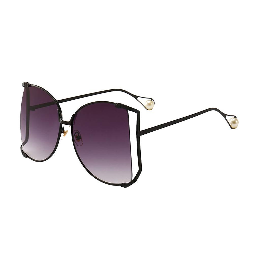 KESYOO Fashion Metal Sunglasses for Women Creative Party Eyewear Grey Lenses Lightweight Decorative Glasses for Outdoor Activities and Events