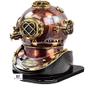 Nautical-Mart 18" Vintage Marine Divers Helmet Solid Steel & Brass Scuba Diving Helmet Antique Copper Finish view 1