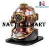 Nautical-Mart 18" Vintage Marine Divers Helmet Solid Steel & Brass Scuba Diving Helmet Antique Copper Finish view 2