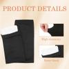 QUUPY 1 Pair Unisex Thicken and Lengthen Knee Pads Winter Warmth and Velvet Knee Pads Thermal Knee Joint Brace Pad Leg Warmer Sleeves Knee Support for Women Men Cold Weather (Black, XL Size) view 3