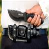 Ottoza 1095 Carbon Steel Tracker Knife with Horizontal Carry Leather Sheath  Full Tang Fixed Blade Survival Knife for Outdoors and Micarta Handle 253 view 3