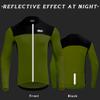 Dooy Men's Cycling Bike Jersey Winter Thermal Biking Shirt Long Sleeve Bicycle Jacket with Full Zipper and Rear PocketsYellow,Large view 3