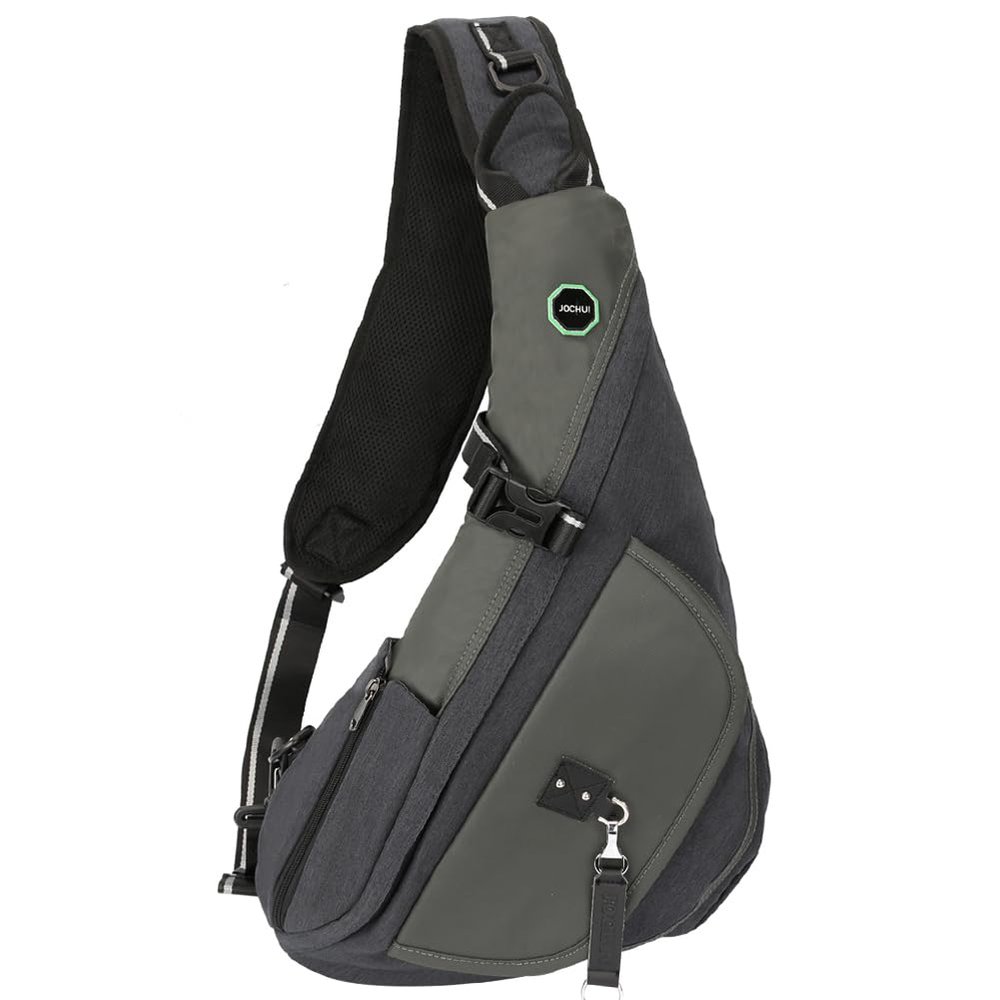 Kawei Knight Jochui Nylon Sling Bag Small Backpack Crossbody Bags Shoulder Bag Gray