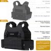 OneTigris Low Profile MOLLE Vest Adult with Hook and Loop Cummerbund, Side Elastic Holder Pockets Vest view 2