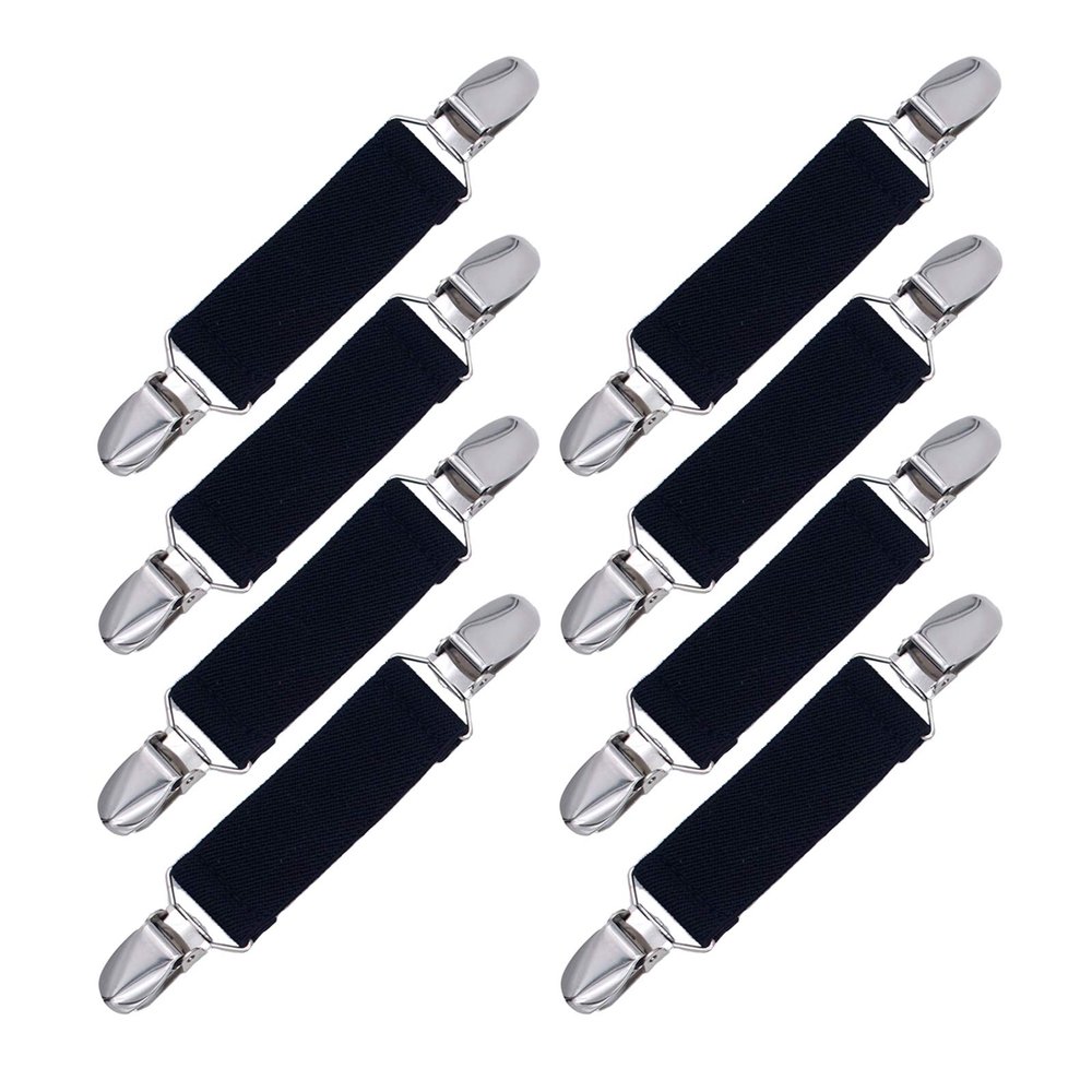 Elastic Mitten Clips Toddler Mitten and Glove Clips Stainless Steel Gloves Clips for Baby Kids Clothing Clips 4Black