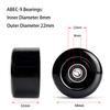 TOBWOLF 8 Pack 58mm x 32mm, 82A Outdoor Quad Roller Skating Wheels, PU Wear-Resistant Wheels Replacements Double-Row Roller Skates Accessories view 3