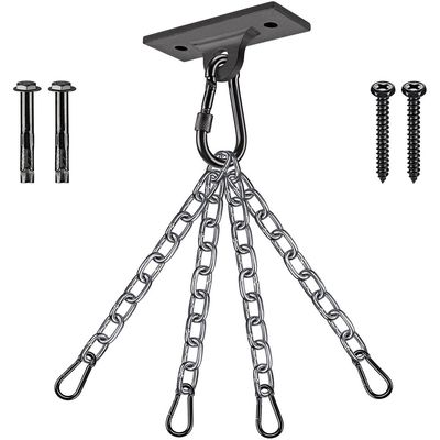 Dolibest Heavy Duty Boxing Punching Bag Chain,450 LB Capacity, Wall Mount Ceiling Hooks for Boxing& MMA,Wood Beam Holder with 4 Chains and 4 Carabiners,2 Wood Screws for Wooden Sets