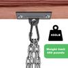 Dolibest Heavy Duty Boxing Punching Bag Chain,450 LB Capacity, Wall Mount Ceiling Hooks for Boxing& MMA,Wood Beam Holder with 4 Chains and 4 Carabiners,2 Wood Screws for Wooden Sets view 3
