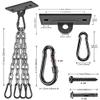 Dolibest Heavy Duty Boxing Punching Bag Chain,450 LB Capacity, Wall Mount Ceiling Hooks for Boxing& MMA,Wood Beam Holder with 4 Chains and 4 Carabiners,2 Wood Screws for Wooden Sets view 4