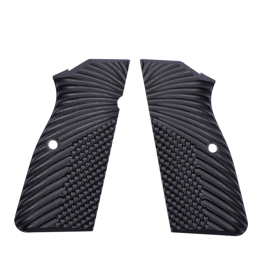 Guuun G10 Grips for Browning Hi Power and Tisas Regent BR9, OPS Eagle Wings Texture - Black