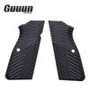 Guuun G10 Grips for Browning Hi Power and Tisas Regent BR9, OPS Eagle Wings Texture - Black view 2