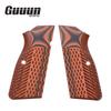 Guuun G10 Grips for Browning Hi Power and Tisas Regent BR9, OPS Eagle Wings Diamond Texture - Orange view 2