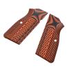Guuun G10 Grips for Browning Hi Power and Tisas Regent BR9, OPS Eagle Wings Diamond Texture - Orange view 3