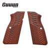 Guuun G10 Grips for Browning Hi Power and Tisas Regent BR9, OPS Eagle Wings Texture - Orange view 2