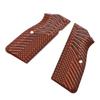 Guuun G10 Grips for Browning Hi Power and Tisas Regent BR9, OPS Eagle Wings Texture - Orange view 3